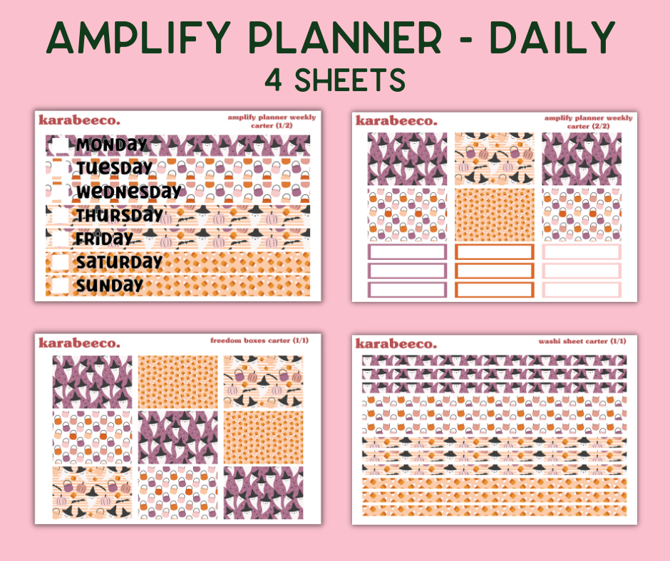 Amplify Planner Stickers | Weekly Kit | Carter