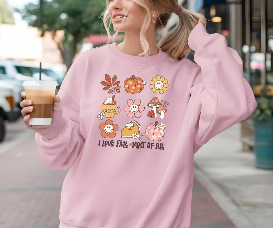 Gildan Crewneck | I Love Fall Most of All [465]