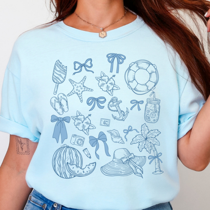 Ready to Ship | Comfort Colors Tee | Beach Doodles [728]