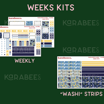 Elain Hobonichi Sticker Kit | Cousin A5, Techo A6, Weeks