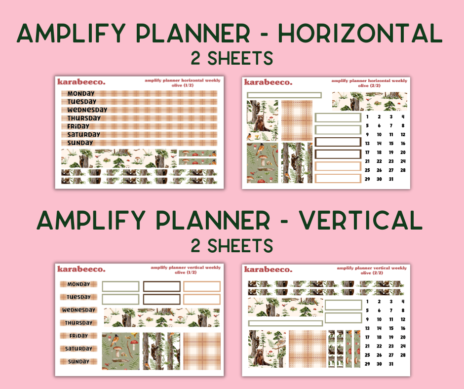 Amplify Planner Stickers | Weekly Kit | Olive