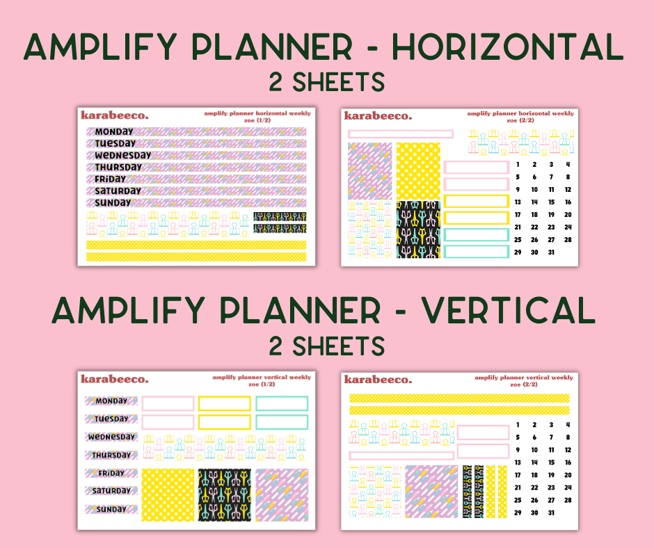 Amplify Planner Stickers | Weekly Kit | Zoe