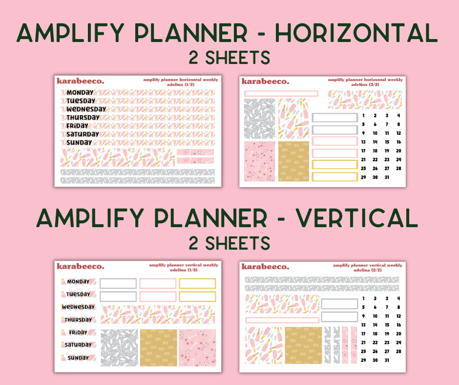 Amplify Planner Stickers | Weekly Kit | Adelina