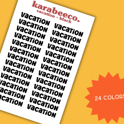 Vacation | Small Word Stickers