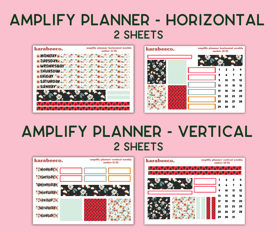 Amplify Planner Stickers | Weekly Kit | Amber