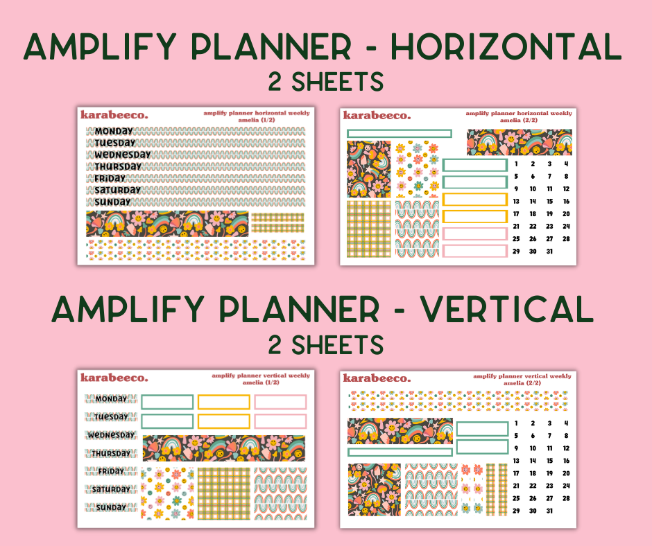 Amplify Planner Stickers | Weekly Kit | Amelia