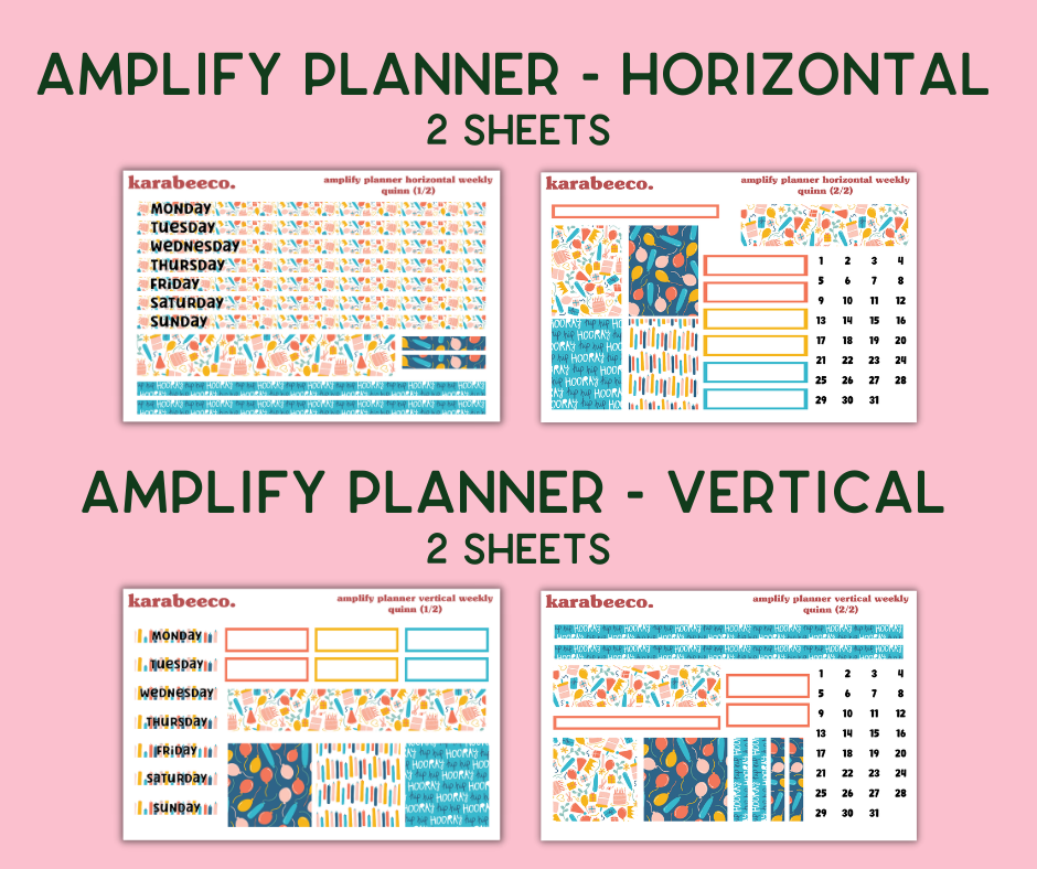 Amplify Planner Stickers | Weekly Kit | Quinn