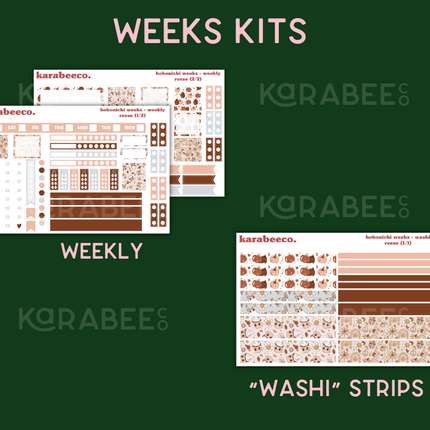 Reese Hobonichi Sticker Kit | Cousin A5, Techo A6, Weeks