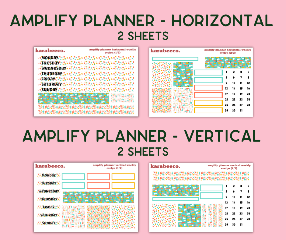 Amplify Planner Stickers | Weekly Kit | Evelyn