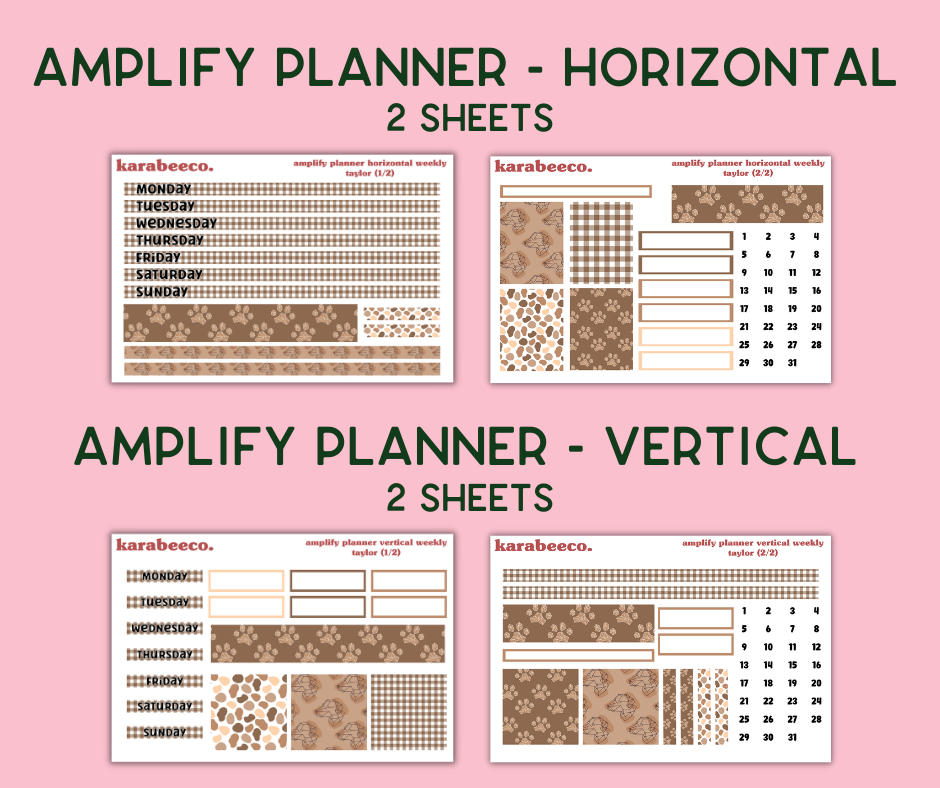 Amplify Planner Stickers | Weekly Kit | Taylor