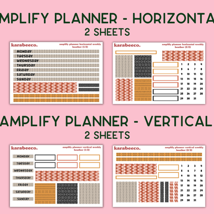 Amplify Planner Stickers | Weekly Kit | Heather