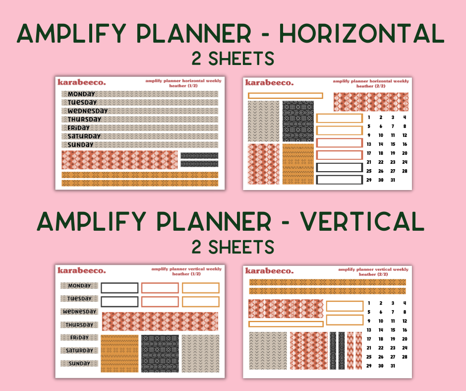 Amplify Planner Stickers | Weekly Kit | Heather