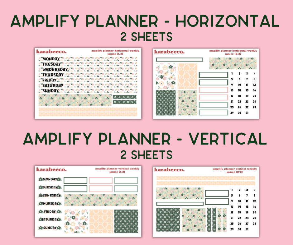 Amplify Planner Stickers | Weekly Kit | Janice