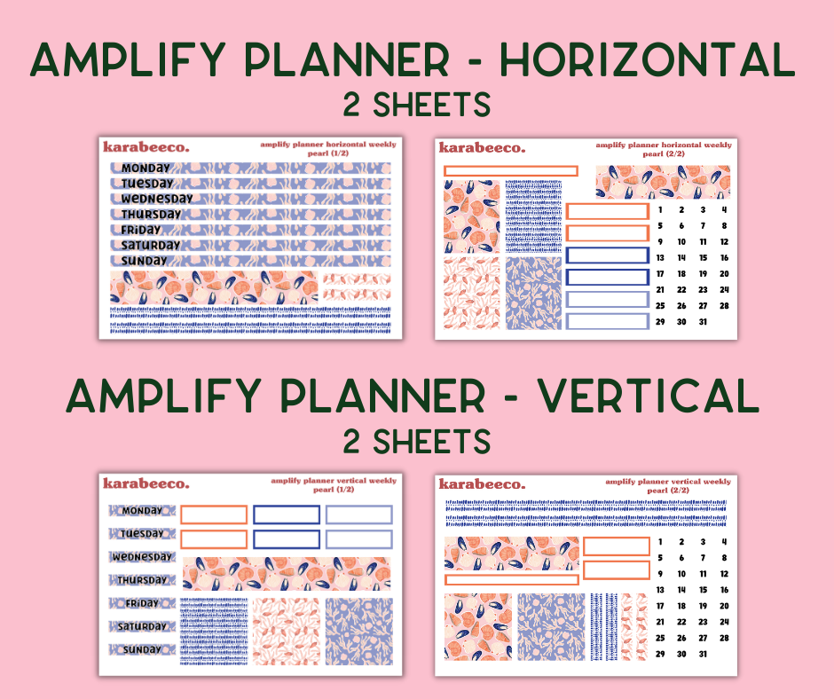 Amplify Planner Stickers | Weekly Kit | Pearl