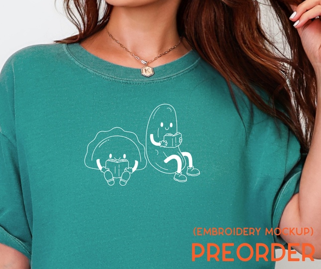 Embroidered Tee Shirt Preorder | Pierogie and Pickle Readers