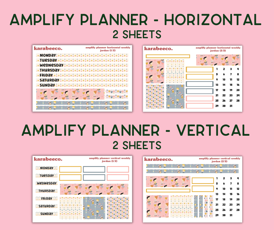 Amplify Planner Stickers | Weekly Kit | Jordan