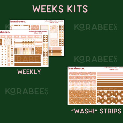Tiffany Hobonichi Sticker Kit | Cousin A5, Techo A6, Weeks