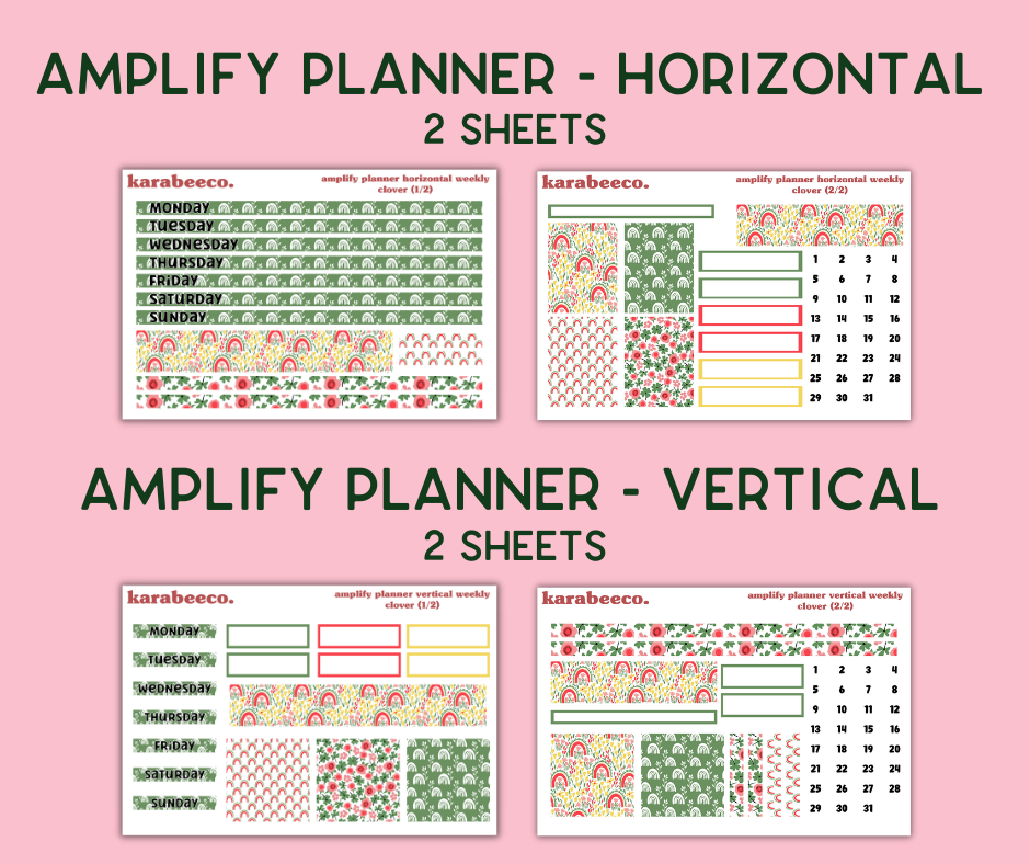 Amplify Planner Stickers | Weekly Kit | Clover