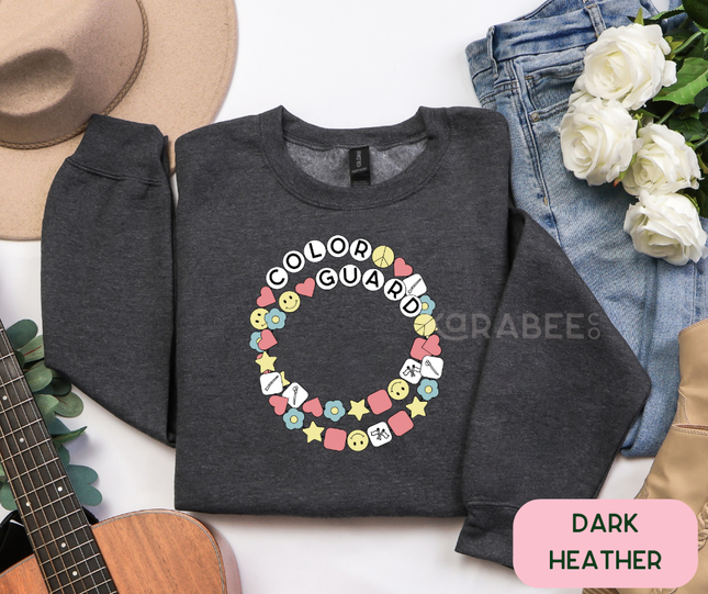 Gildan Crewneck | Colorguard Friendship Bracelet
