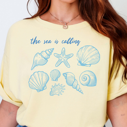 Comfort Colors Tee | The Sea is Calling [r001]