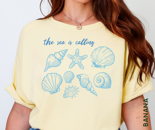 Comfort Colors Tee | The Sea is Calling [r001]