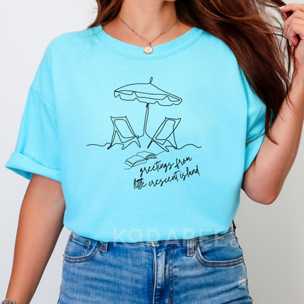 Comfort Colors Tee | Greetings from Little Crescent Island | B055