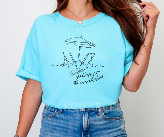 Comfort Colors Tee | Greetings from Little Crescent Island | B055