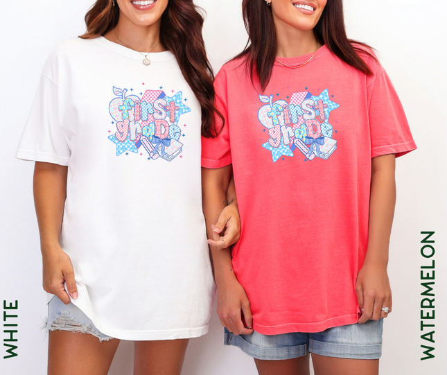 Comfort Colors Tee | First Grade Teacher [z009]