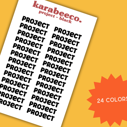 Project | Small Word Stickers