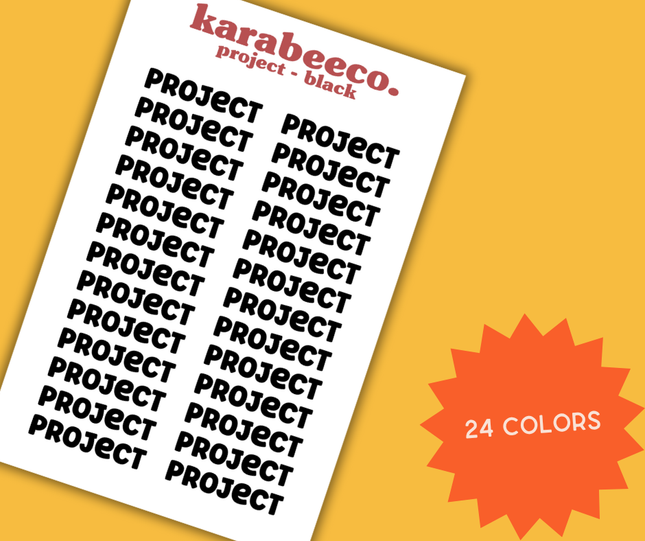 Project | Small Word Stickers
