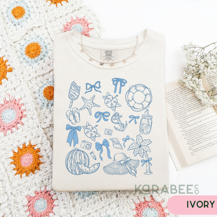 Ready to Ship | Comfort Colors Tee | Beach Doodles [728]