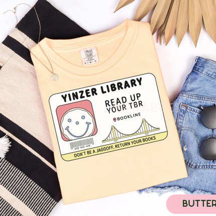 Comfort Colors Tee | Yinzer Library Card