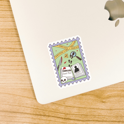 STICKER | Thriller True Crime Books Stamp | BOOKS00101