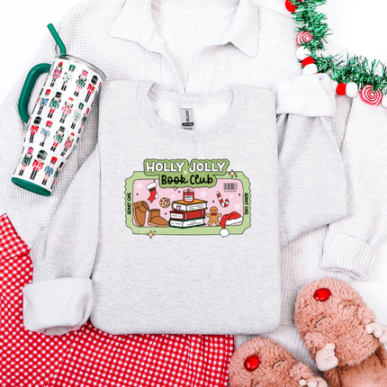 Gildan Crewneck | Holly Jolly Book Club [b087]