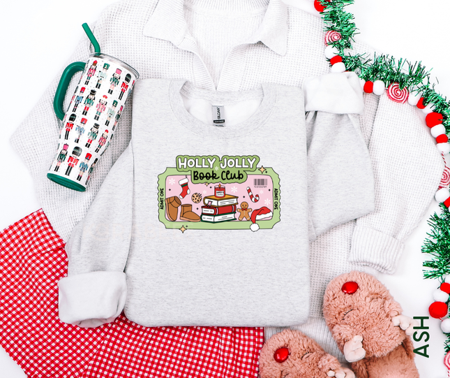 Gildan Crewneck | Holly Jolly Book Club [b087]