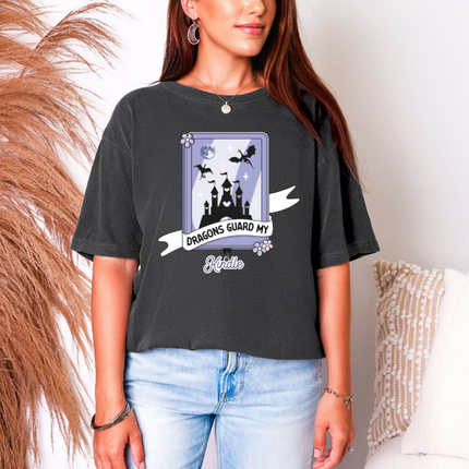 Comfort Colors Tee | Dragons Guard My Kindle [b083]
