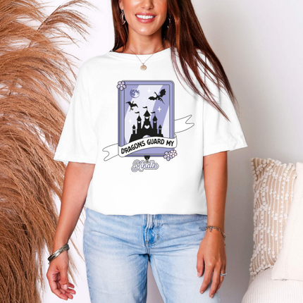 Comfort Colors Tee | Dragons Guard My Kindle [b083]