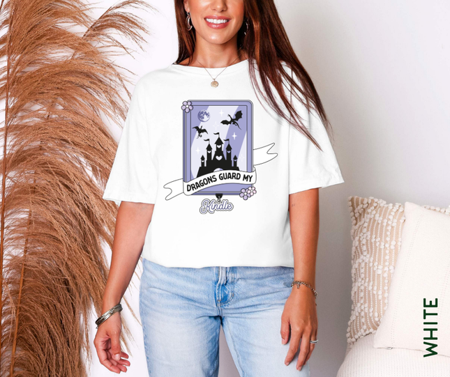 Comfort Colors Tee | Dragons Guard My Kindle [b083]