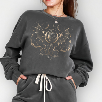 Comfort Colors Crewneck | Dragon with Moons