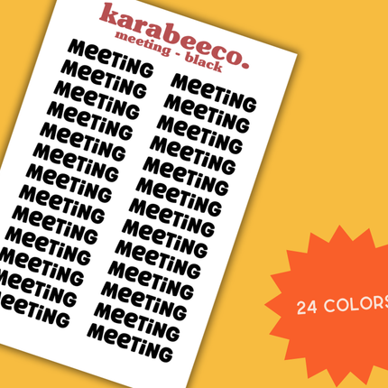 Meeting | Small Word Stickers