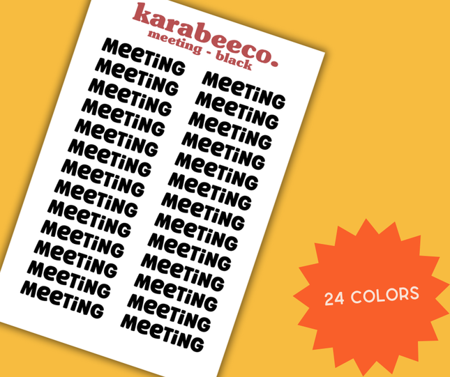Meeting | Small Word Stickers