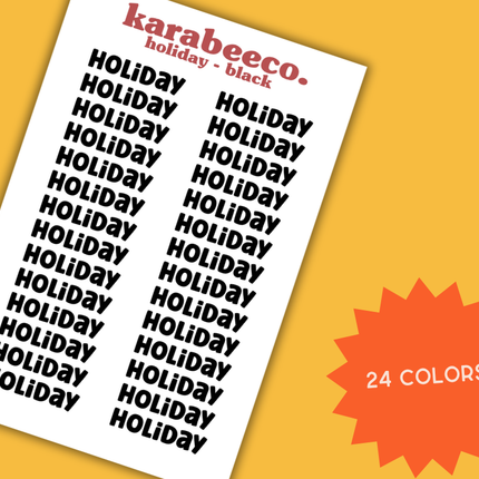 Holiday | Small Word Stickers
