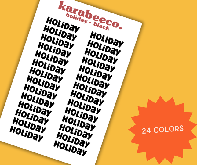 Holiday | Small Word Stickers