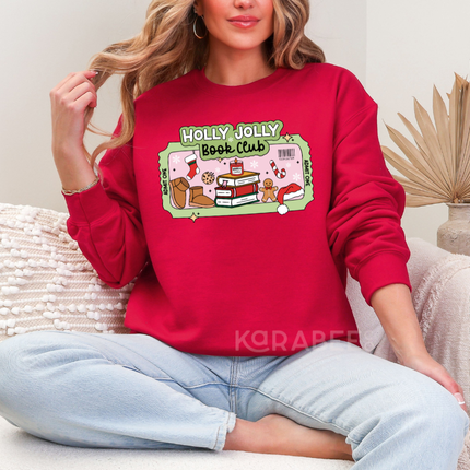 Gildan Crewneck | Holly Jolly Book Club [b087]