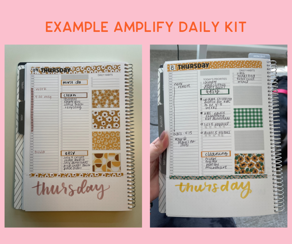 Amplify Planner Stickers | Weekly Kit | Amber