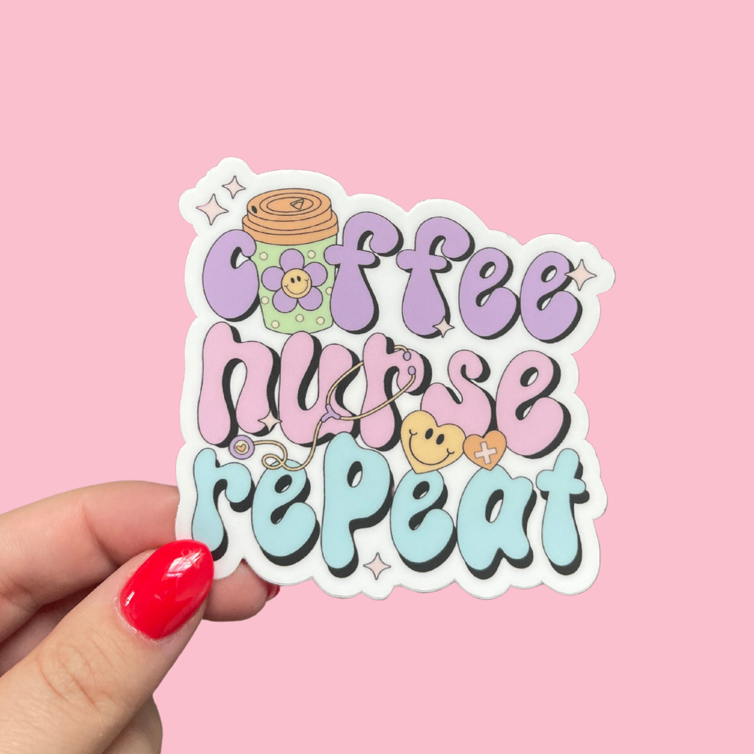 STICKER | Coffee Nurse Repeat | KBC0000011