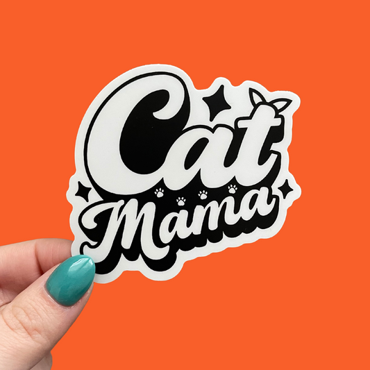 STICKER | Cat Mom Black and White | KBC0000014