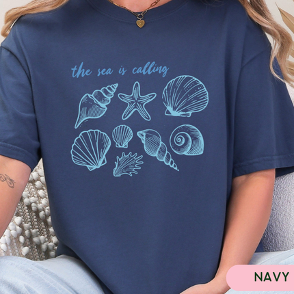 Comfort Colors Tee | The Sea is Calling [r001]