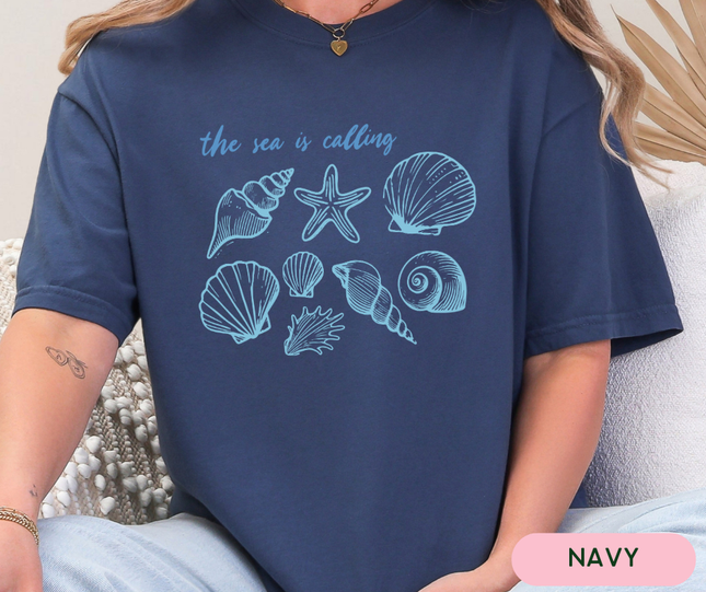 Comfort Colors Tee | The Sea is Calling [r001]