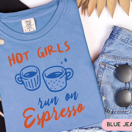 Comfort Colors Tee | Hot Girls Run on Espresso [i009]